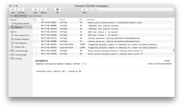 Cómo ver los registros de iPhone y iPad en un Mac