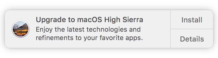 Cómo detener las notificaciones de «Actualización a macOS High Sierra