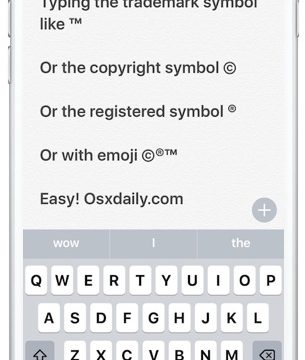 Cómo escribir marcas comerciales, derechos de autor y símbolos en el iPhone y el iPad